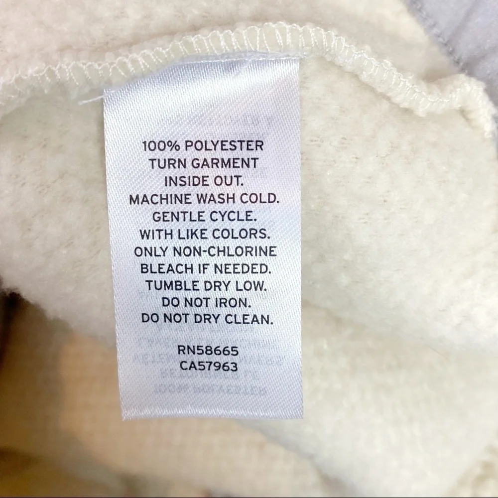NEW Treasure & Bond Boys Fleece Baseball Style Jacket In Ivory Shadow Size XXL
